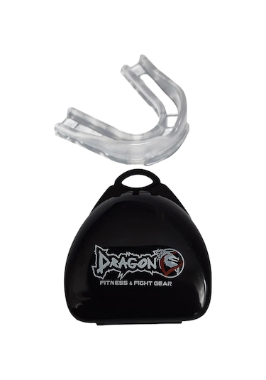 Prakan Boks Eldiveni Siyah Bandaj Ve Şeffaf Dişlik Boks Seti Siyah