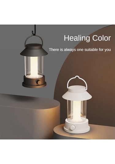 Szypzstore Açık Kamp Işıkları Retro Led Taşınabilir Süper Parlak Atmosferler Dekoratif Işıklar, Beyaz 18xvxd Beyaz