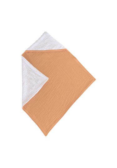 %100pamuk Kapşonlu Bebek Çocuk Banyo Havlusu Çift Yönlü K-beyaz