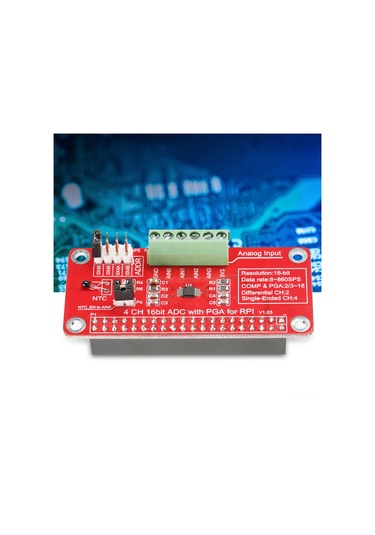 Ximistore9 Raspberry Pi 3/2/b+ İçin 16-bit Hassasiyetli Ads1115 Adc Dönüştürücü Modülü - I2c Arayüzlü 4 Kanal Analog-dijital Çevirici