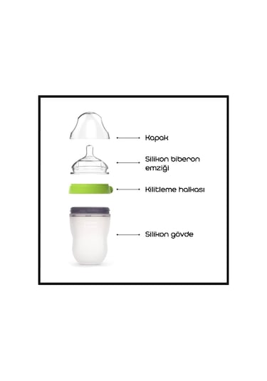 Antikolik Silikon Biberon 2'li 150ml Pembe - Yavaş Akışlı 0-3 Ay Yenidoğan