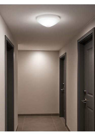 Pelsan Sensörlü Acil Aydınlatma Kitli Cam 8w 6500k Beyaz Işık 300x105 Led Armatür 104369 Beyaz