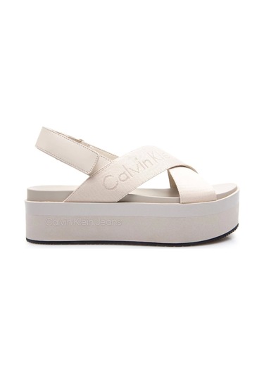 Calvin Klein Kadın Jeans Cancun Bej Kadın Sandalet Bej