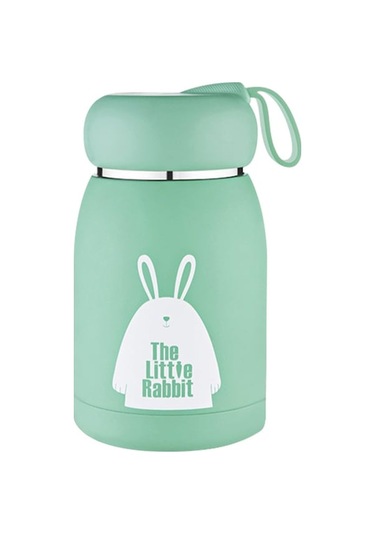 320ml Çift Katlı Paslanmaz Çelik Termos, Sızdırmaz Taşınabilir Yeşil Su Şişesi Yeşil Yeşil