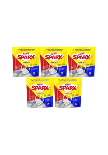 Asperox Sparx Hepsi 1 Arada Bulaşık Makinesi Kapsülü 5 x 30'lu