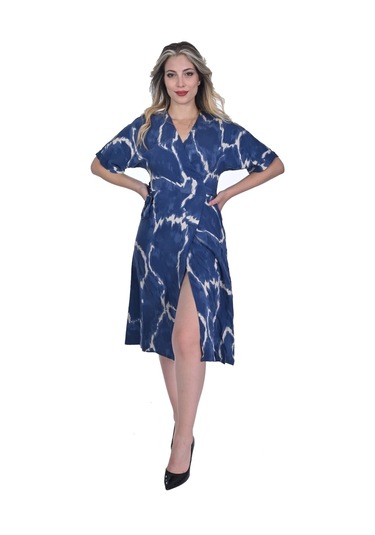 Modatalika Midi Boy Desenli Kadın Elbise 001