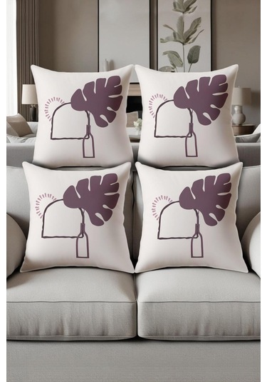 Dijital Baskılı Yumuşak Dokulu 4 Lü Kırlent Kılıfı Takımı 43x43 Cm Krl0078 Renkli