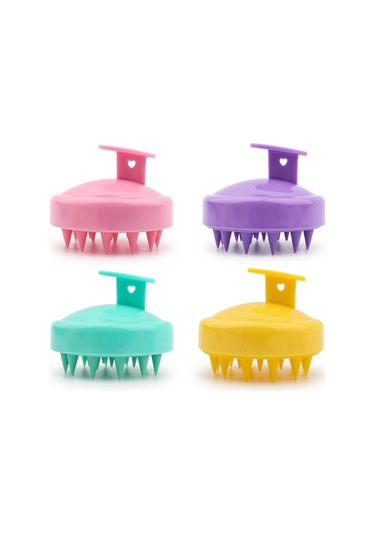 Silikon Masaj Tarak Duş Fırçası Şampuan Araçları Kafa Temiz Bakım Saç Silikon Şampuan Fırçası Kuaförlük Aracı