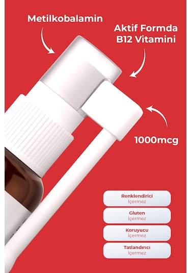 Voop Vitamin B12 Methylcobalamin Sprey Damla 10 ML