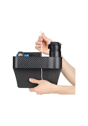 Teltree Araba Koltuk Aralığı Depolama Kutusu, Siyah Sürücü Tarafı, Telefon Anahtar Cüzdan Saklama, Dayanıklı Plastik, Kolay Kurulum