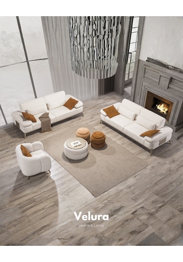 Losso 3+3+1+1 Koltuk Takımı & Oturma Grubu Kahverengi