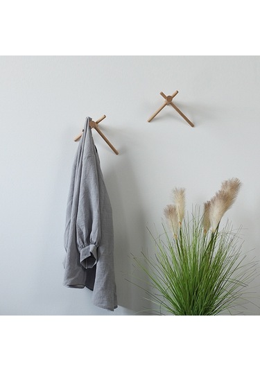 Sones Masif Ahşap Askı Duvar Dekorasyonu Palto Askısı Siyah Ceviz Askısı Diğer