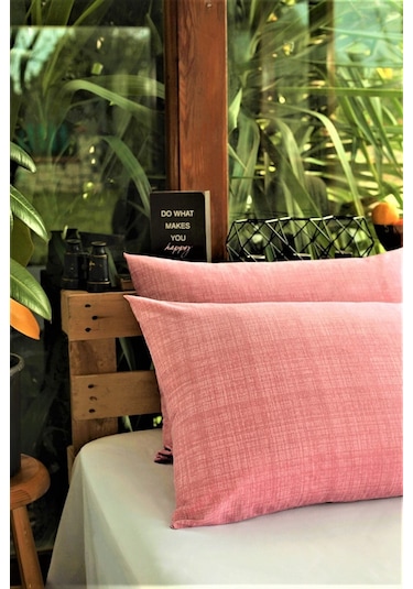 Alla Turca Ranforce Yan Yatış Yastık Kılıfı 40x120 Cm Pudra