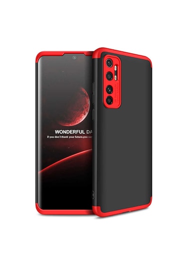 Xiaomi Mi Note 10 Lite Kılıf Zore Ays Kapak Siyah-Gri