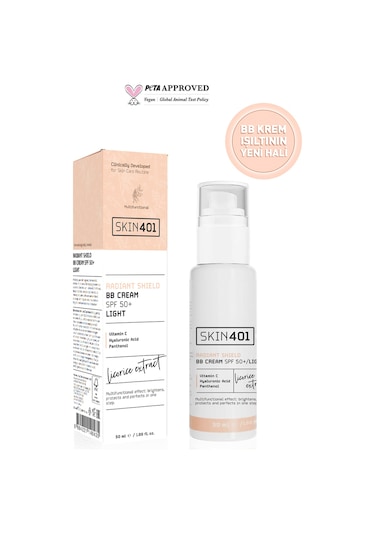 Skin401 Multi-fonksiyonel Aydınlatıcı Bb Krem Spf 50+ / Açık Cilt Tonu 50ml Light Tone Light