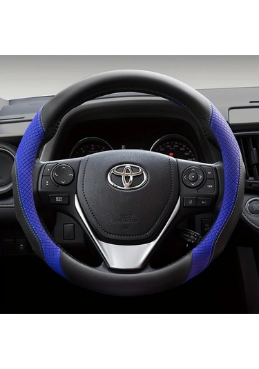 Chuangyinshop For Toyota Uyumlu 803 Black And Red Pu Deri Direksiyon Kılıfı Anti Kaygan Nefes Alabilir Spor Tasarım 803-siyah Ve Kırmızı