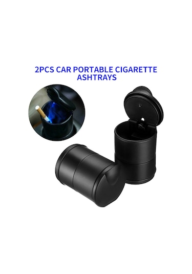 Araç İçi Işıklı Küllük Işıklı Kapaklı Araba Küllüğü Oto Küllük