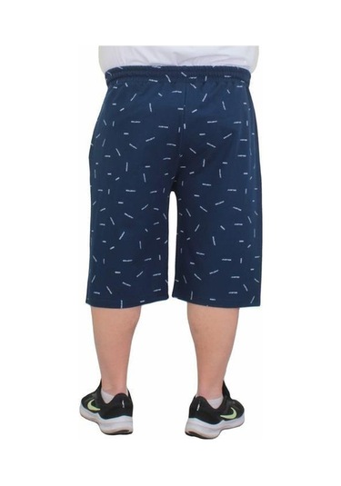 Starbattal Erkek Büyük Beden Penye Şort Justice 24645 Indıgo-Indıgo Indigo
