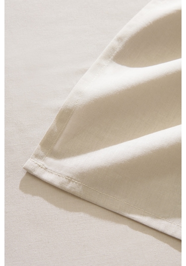 Kaşmir Home Basic %100 Pamuk Çift Kişilik Çarşaf Takımı Bej Bej