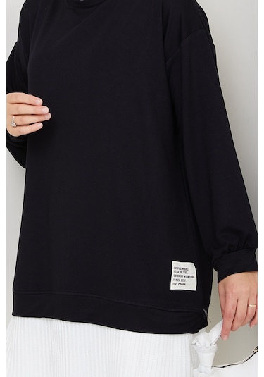 Arma Detay Piliseli Oysho Tunik 1627 - Siyah Siyah