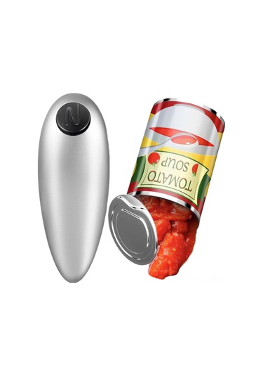 Kosona Ev Kullanıma Uygun Otomatik Metal Açıcı - 2024 Yeni Nesil Kolay Kullanım Silver N Tipi Kavanoz Açıcı Gümüş