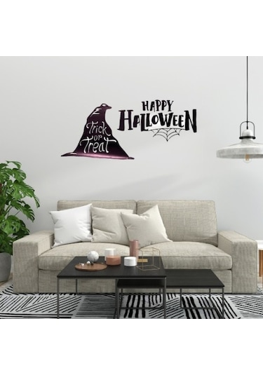 Periboia Happy Halloween Temalı Duvar Stickerı Karışık Renkli