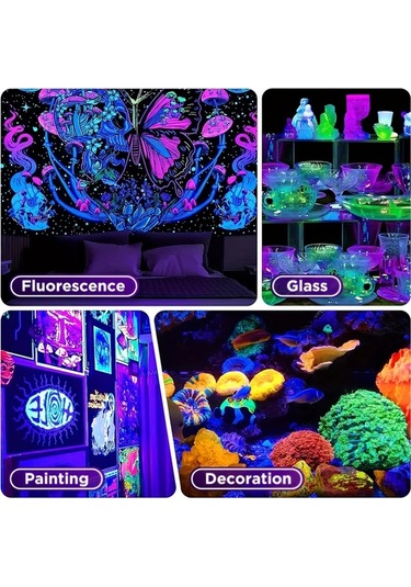 Honeybeeshop 2 4 Adet Uv Siyah Işık Gece Usb Uv Işık Mini Spot Siyah 2 Adet Gösteri Dolabı Takı Rafı Poster Arka Plan Duvar Kullanımı 1w Ultraviyole Led Siyah Işıklar Partiler Evcil Hayvanlar Siyah