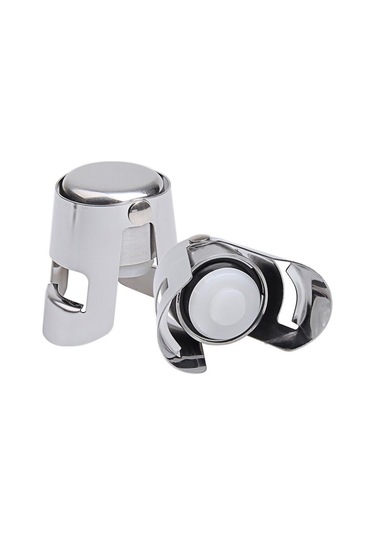 Eces Şampanya Tıpası, Paslanmaz Çelik Vakumlu Mühürlü Şarap Şişesi Gazlı Şişe Kapatma Sızdırmazlık Maddesi Gümüş Diğer