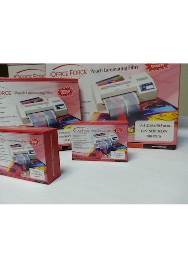 Office Force 75 Mic.a4 216x303 Parlak Laminasyon Filmi 100 Lü