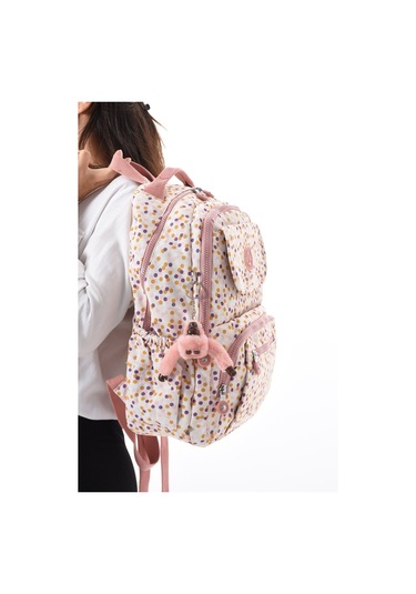 8866 Unisex Klınkır Maymunlu Günlük Ve Okul Sırt Çantası Pembe