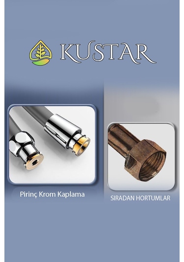 Kustar Nano Silikon Patlamaz Yırtılmaz Ezilmez Duş Hortumu 150 Cm Siyah Banyo Duş Hortumu Gri