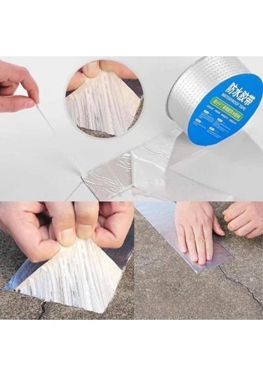 Novahub 10m Su Geçirmez Bant, Çatı Sızdırmazlık, Yüksek Sıcaklık Dayanımı, Boru Ve Duvar Kaçakları İçin Süper Yapışkanlı Bandı, 5cm X 10m/