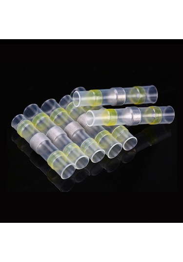 Aubyhe Su Geçirmez Kaynaklı Isı Daraltmalı Bağlantı Terminaleği Seti 400 Adet Kırmızı:40, Mavi:40, Beyaz:30, Sarı:15, Siyah:275 Kutulu