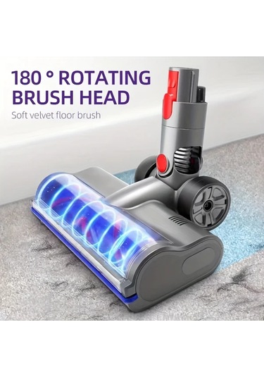 Fochsia For  V7v8v10v12v15 Yedek Fırça Başlığı 180 Döner Taban Yumuşak Velepet Kıllar Halı Ve Sert Zeminler İçin