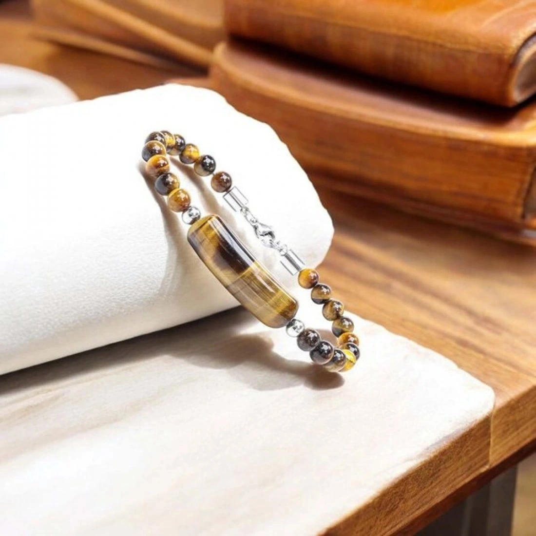 Moncuk Design Kaplan Gözü Taşlı Çelik Halat Ve Çelik Klipsli Bileklik 33512b19d6 Çok Renkli