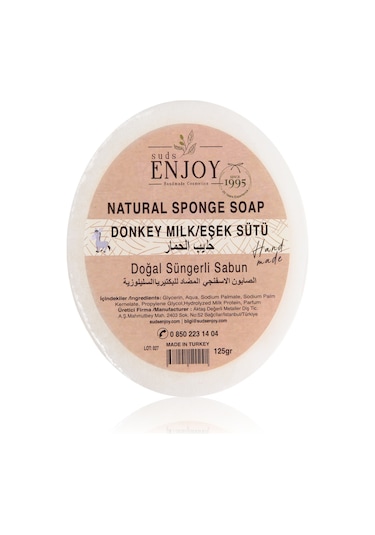 Suds Enjoy Doğal Süngerli Eşek Sütü Sabunu 125 G
