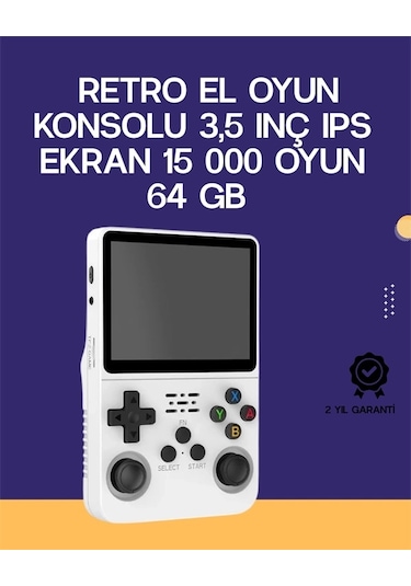 Buğz Retro El Konsolu 64 Gb 15.000 Oyun, Geniş Platform Desteği, 3.5 Ips Ekran