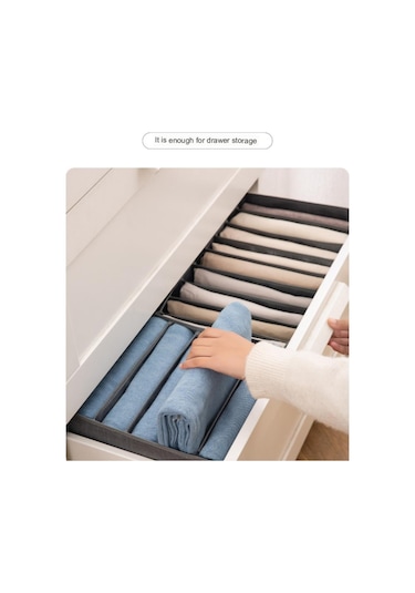 Pantolon Elbise Saklama Dokunmamış Kumaş Kutusu Kot Tayt Bölmeli Bitirme Çantası Giyim Bölücü Sepeti Ev Gardırop Bölücü Çanta Saklama Çantası C Diğer