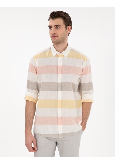 Pierre Cardin Erkek Haki Gömlek Desenli 50303448-vr027 Haki