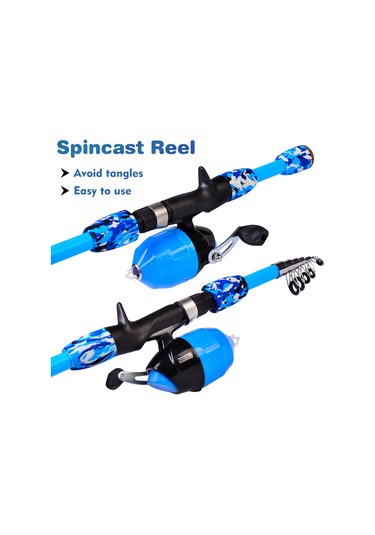 Neevoyu Taşınabilir Deniz Olta Seti - 4 Parçalı Çubuk, Makara, 40m Misina Ve Aksesuarlar Mavi