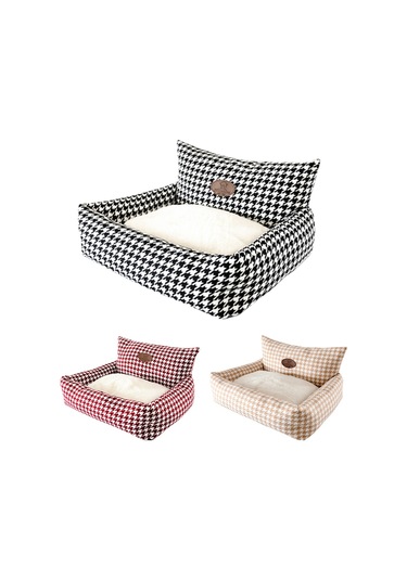 Geeroyoo Kediler Ve Köpekler İçin Plaj Desenli Isıncak Evcil Hayvan Yatağı Yastığı