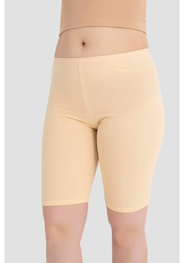 Kolcu Kadın Likralı Kısa Tayt Kb3041 - Ten Ten