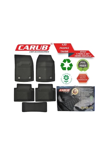 Carub Paspas 4.5d Derin Havuzlu Lüx 5pcs Siyah Kutulu 1 Tk