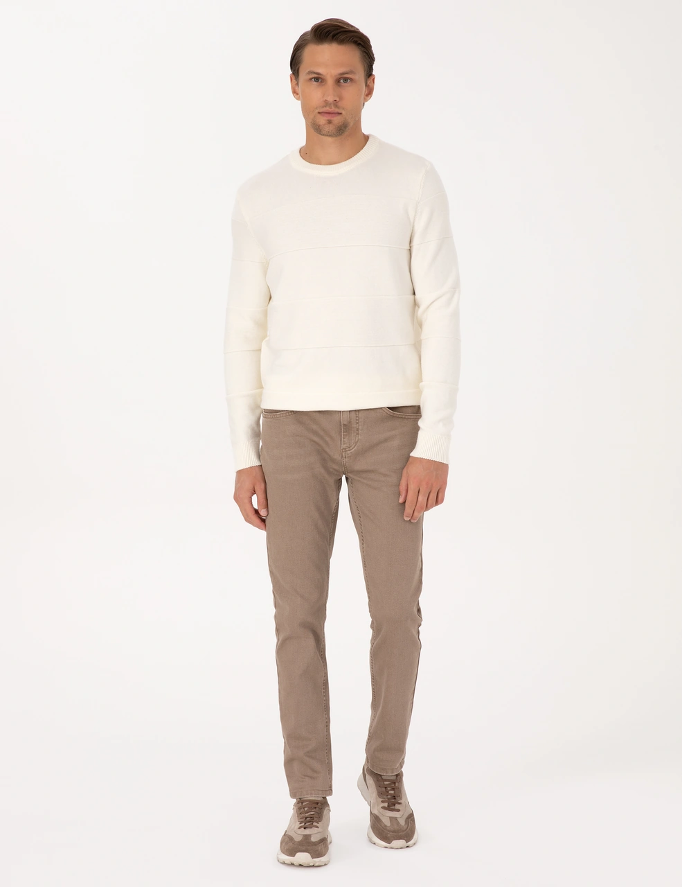 Pierre Cardin Erkek Ekru Kazak /triko 50315713-vr019 Ekru