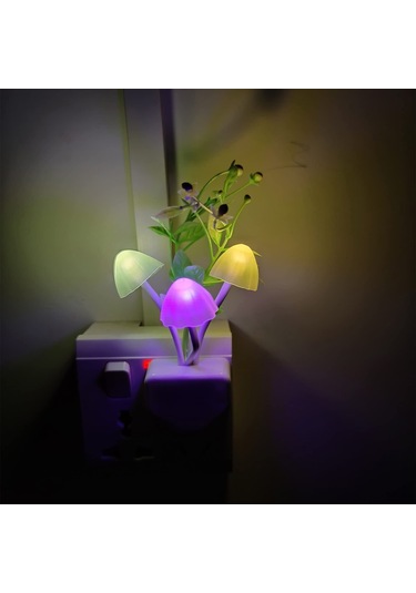 Ruicoo Renk Değiştiren Led Gece Lambası - Otomatik Açma/kapama, 0.6w Enerji Tasarruflu Dekoratif Işık Çok Renkli