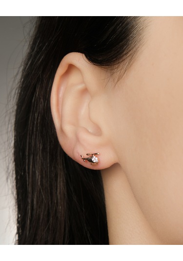 Lekka Design Kararmaz Çelik Lüks Kadın Mini Helikopter Küpe Altın