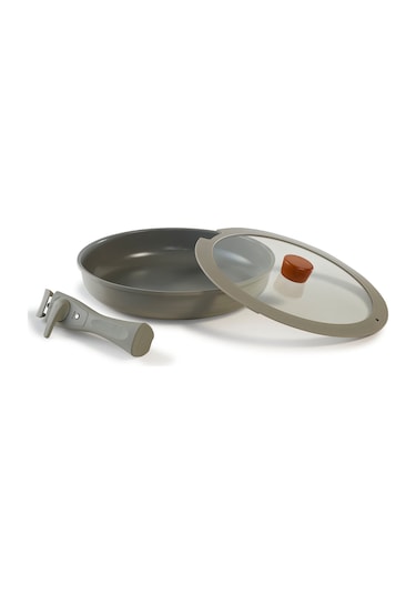 Neoflam Midas Gri 6 Parça Ayrılabilen Saplı İç İçe Geçebilen İndü