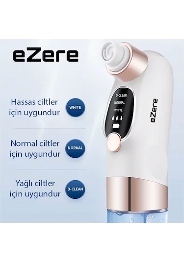 Ezere Su Hazneli Şarjlı Vakumlu Siyah Nokta Temizleme Cihaz