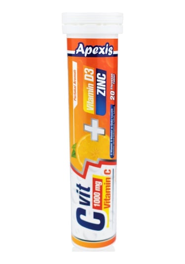 Apexis C Vitamini + D3 + Zinc 1000 MG 3 x 20 Tablet