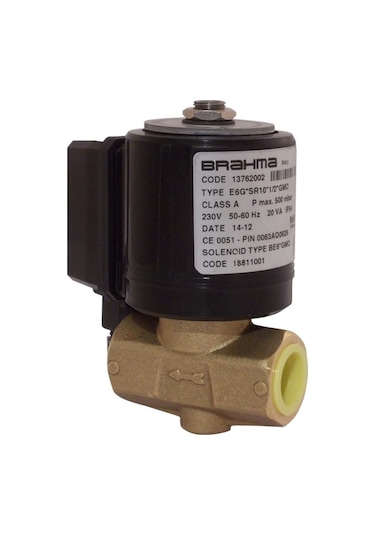 BRAHMA E6G*S8*1/4*GMOC Valf 13752004 Pirinç Gövde Pmax 1000mbar 230V 50-60Hz 20VA
